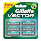 Gillette Vector Plus Manual Shaving Razor Blades Cartridge 